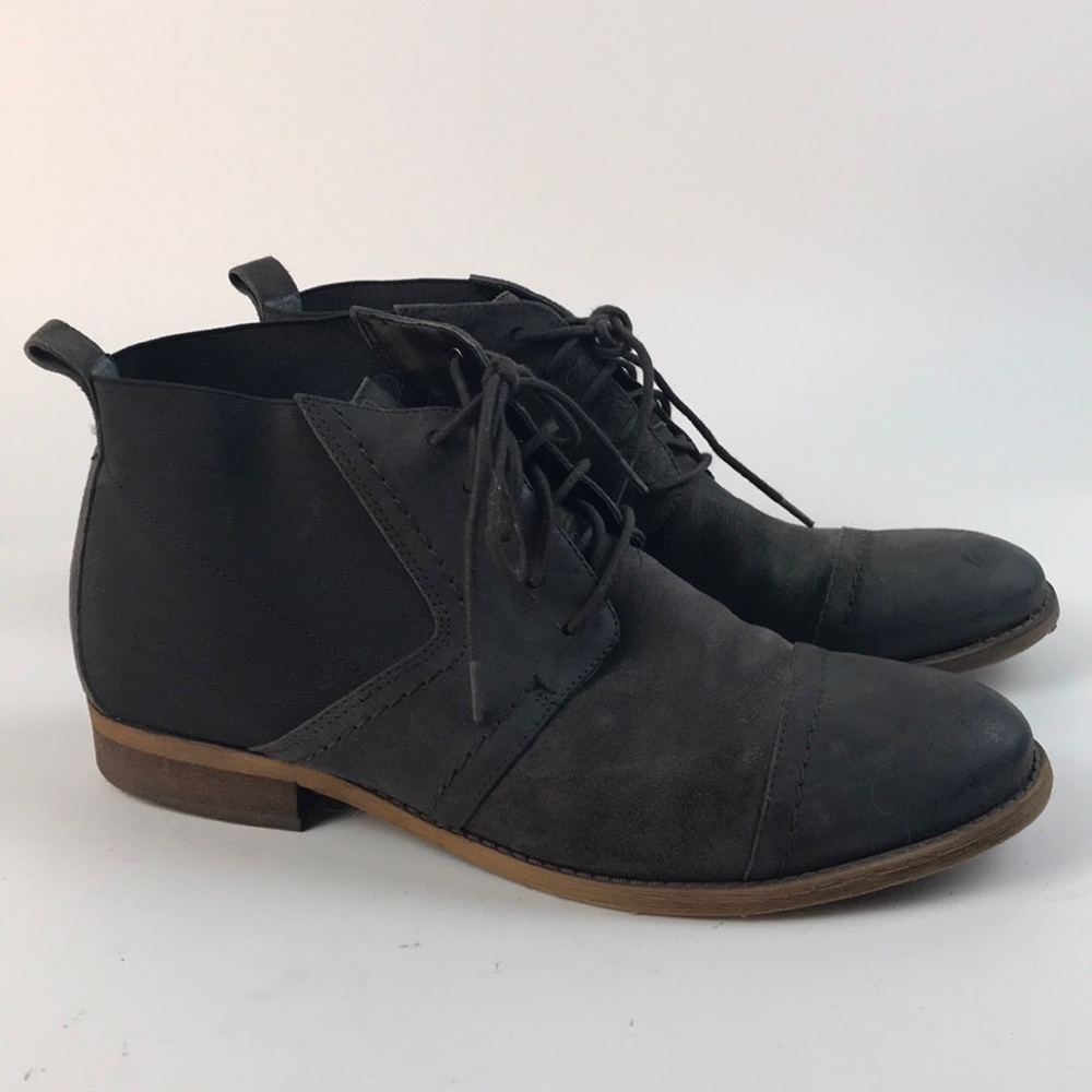 Franco Sarto 11 Halix brown leather ankle boots